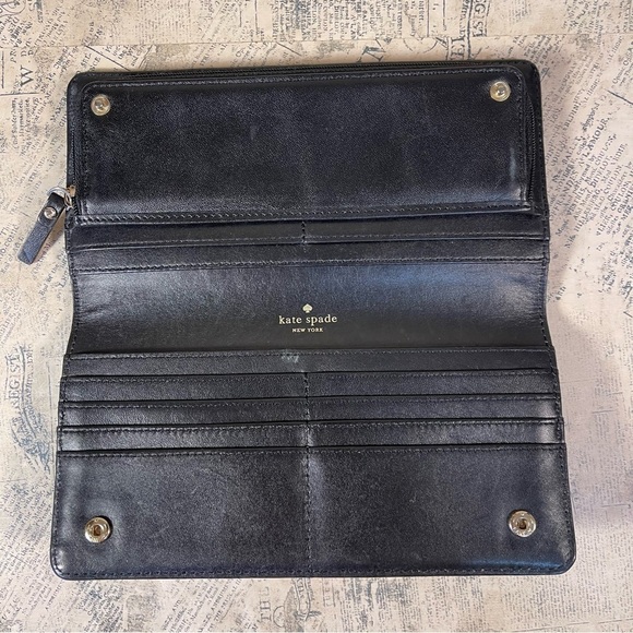 Kate spade New York black patent leather bifold wallet - Picture 8 of 13